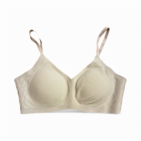 Honeylove Silhouette Bra lwbr0201 Size Large Wireless Moondust Gray - Picture 2 of 8